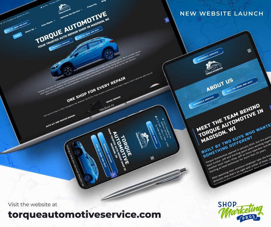 Torque Automotive New Website Launch Graphics